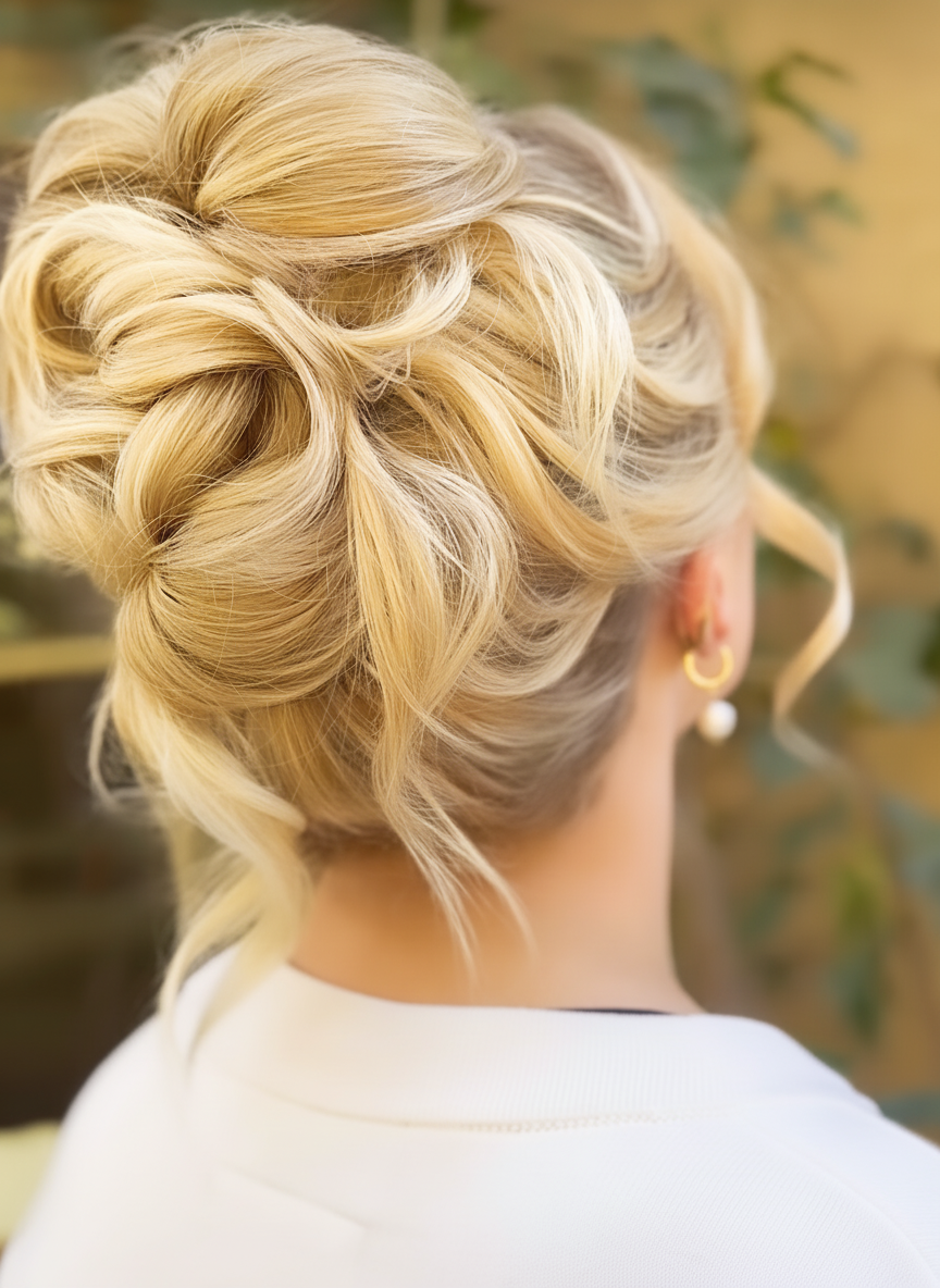 Bridal hair and makeup look