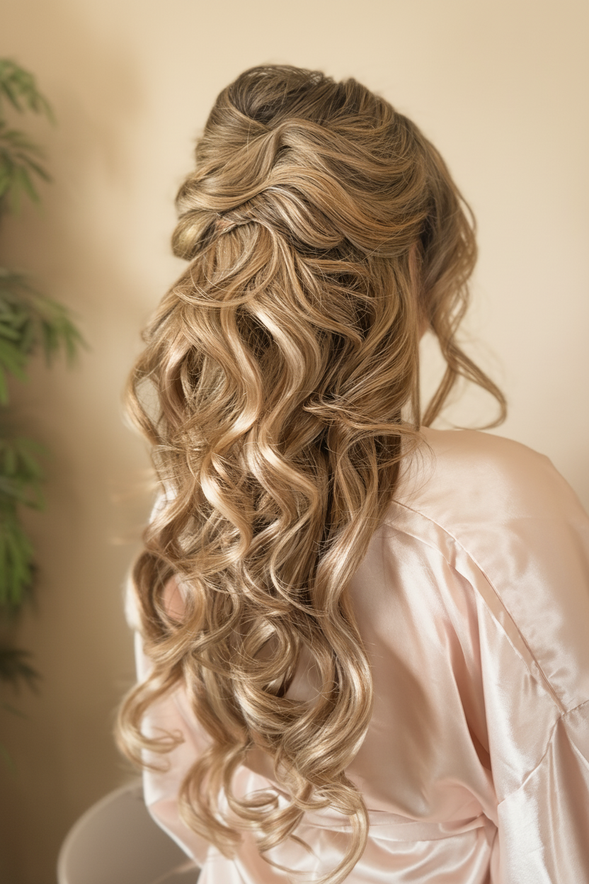 Bridal hair and makeup look
